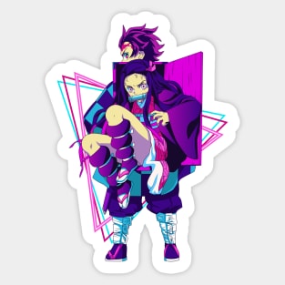 kimetsu no yaiba - Tanjiro and Nezuko Sticker